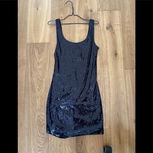 Black Sequin Dress